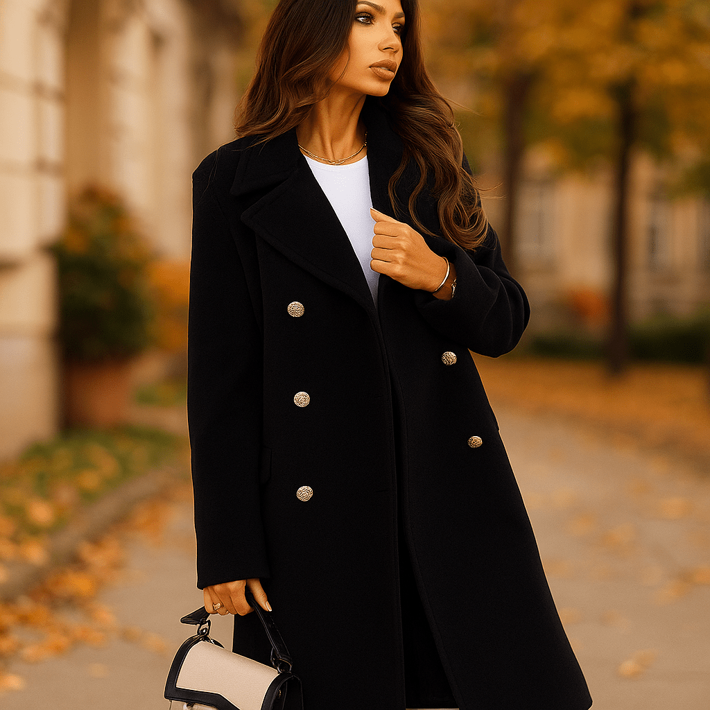 Giacca da donna - doppiopetto - maniche lunghe - colletto a revers