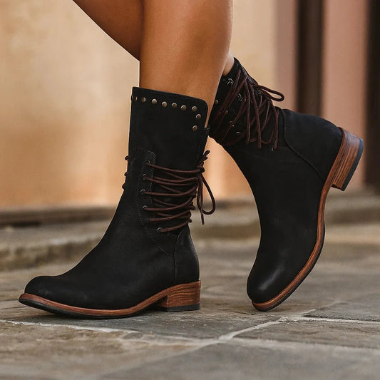 Stivaletti Chunky - In Pelle - Da Donna