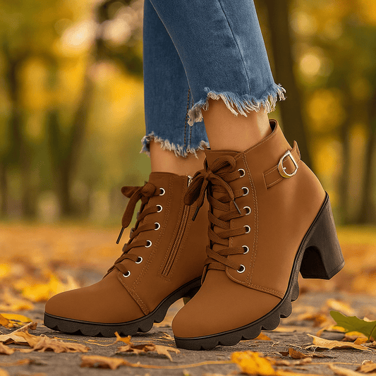 Stivaletti da Donna con Tacco - Lacci - Comfort Elegante
