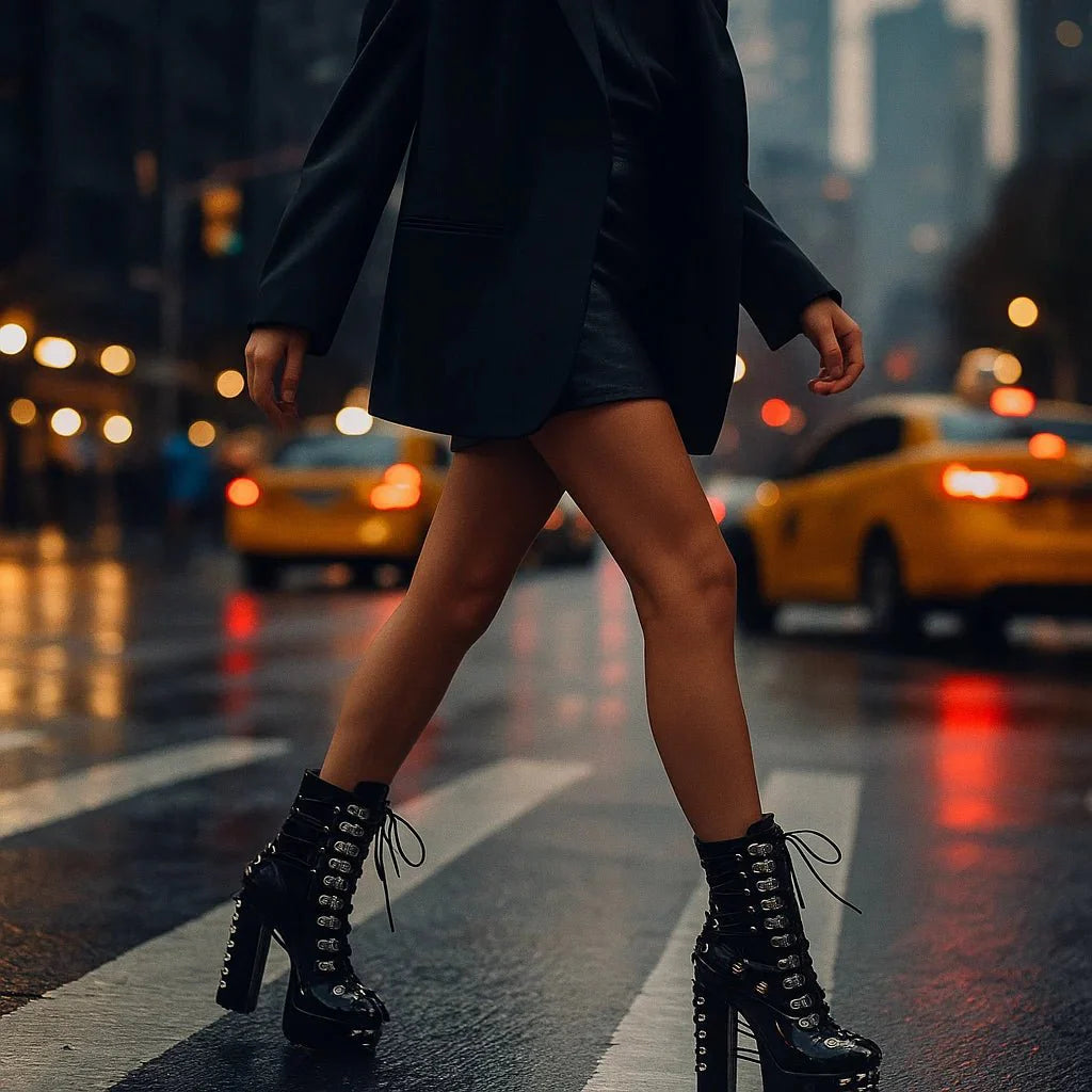 Stivaletti Donna Lacci - Alto Comfort - Stile Elegante - Durabilità