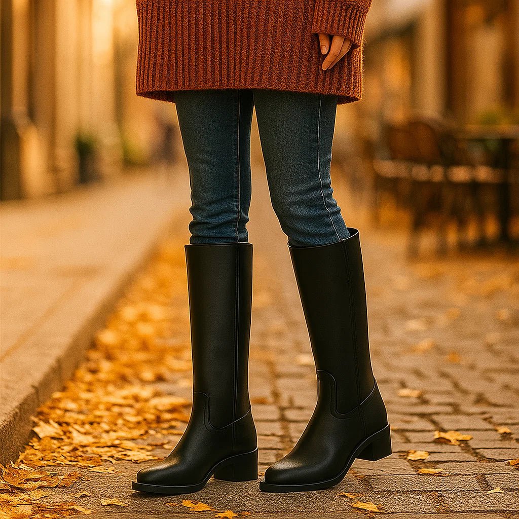 Stivali Donna fino al Ginocchio - Tacco a Colonna