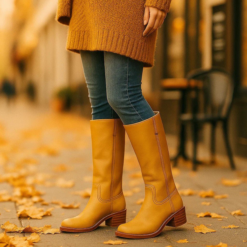 Stivali Donna fino al Ginocchio - Tacco a Colonna