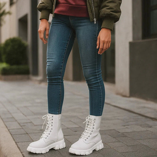 Stivaletti Alti Donna - Con Lacci