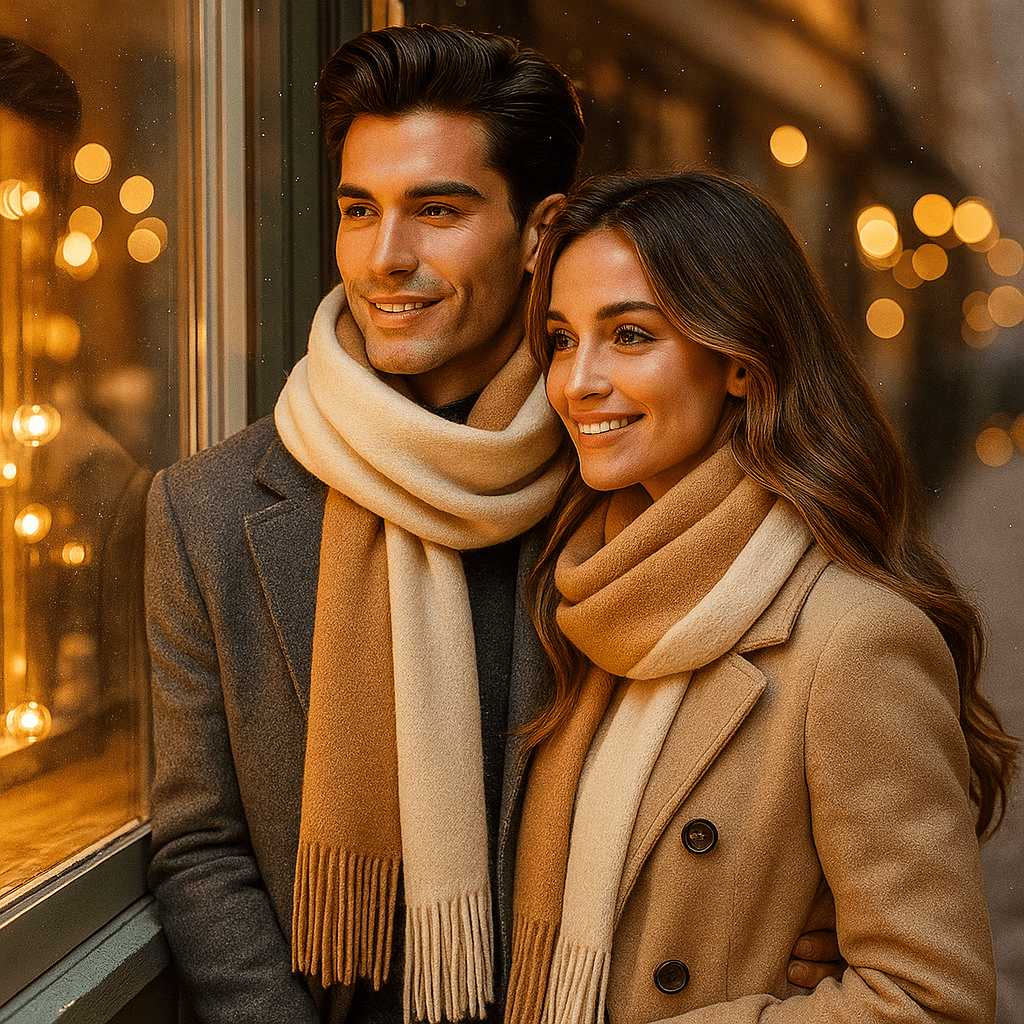 Sciarpa Lunga Cashmere - Elegante - Morbida - Stile Invernale