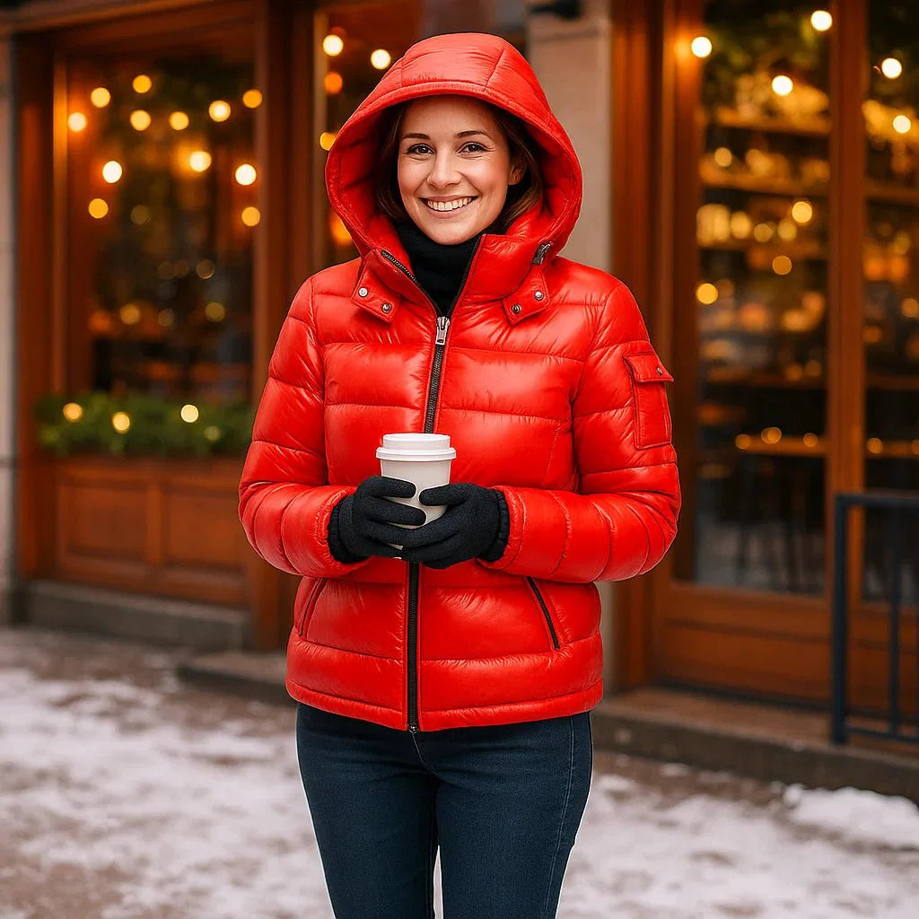 EleganzaFredda - Giacca Piuma Lunga Donna - Imbottita Invernale