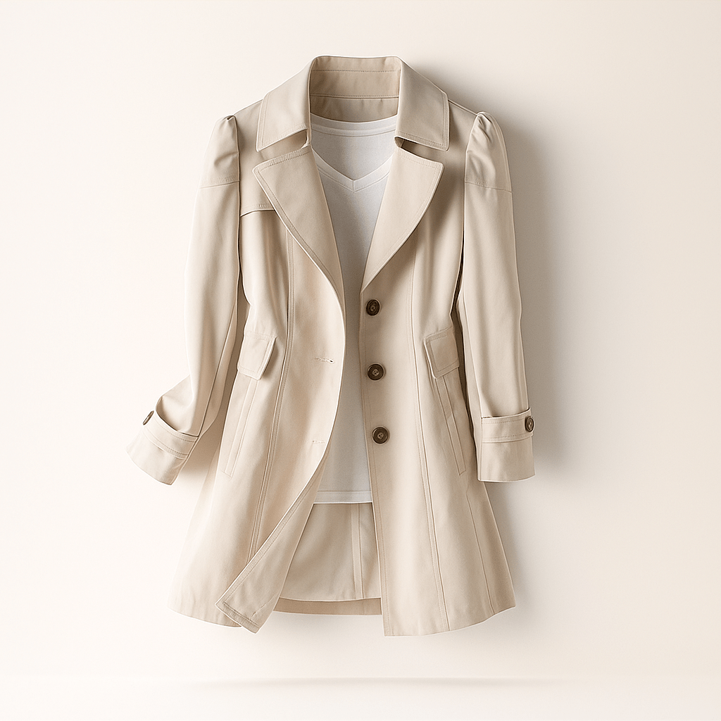 Cappotto Trench Elegante Donna - Bottone Singolo - Comfort Stile