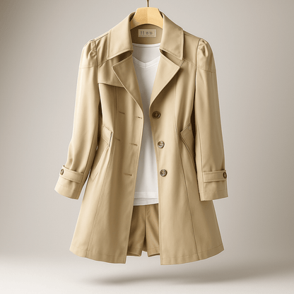 Cappotto Trench Elegante Donna - Bottone Singolo - Comfort Stile