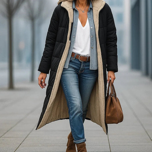 Esme - Parka Donna Doppio Strato Invernale - Imbottito - Impermeabile