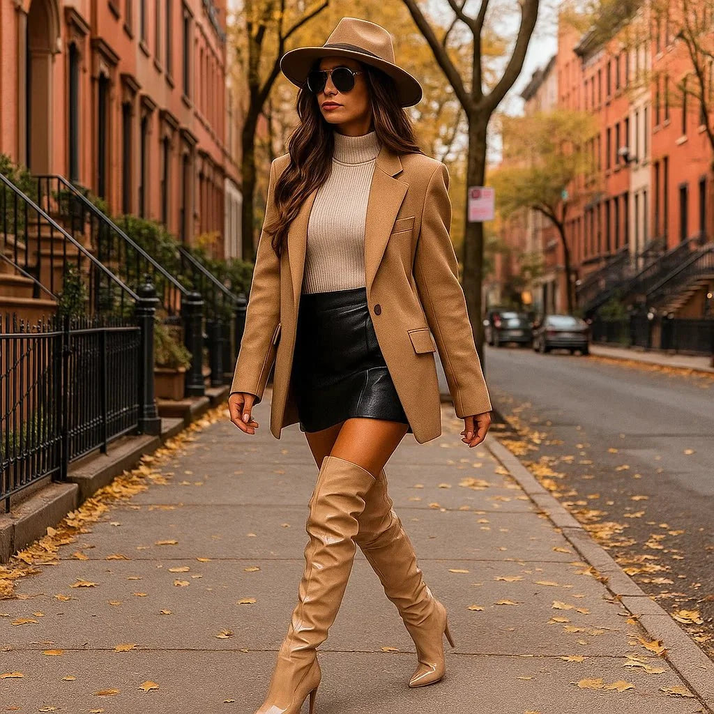 Katrinette Luo - Stivali Over-Knee Verniciati