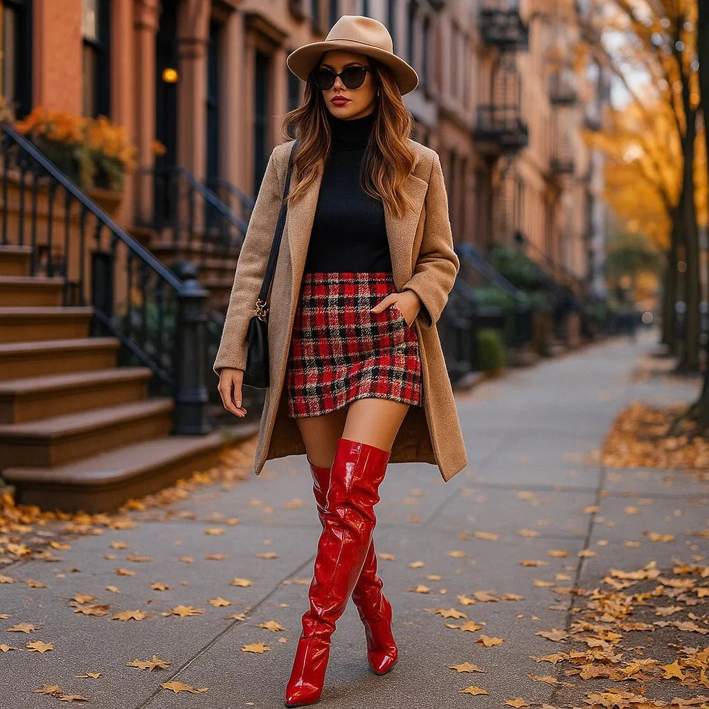 Katrinette Luo - Stivali Over-Knee Verniciati