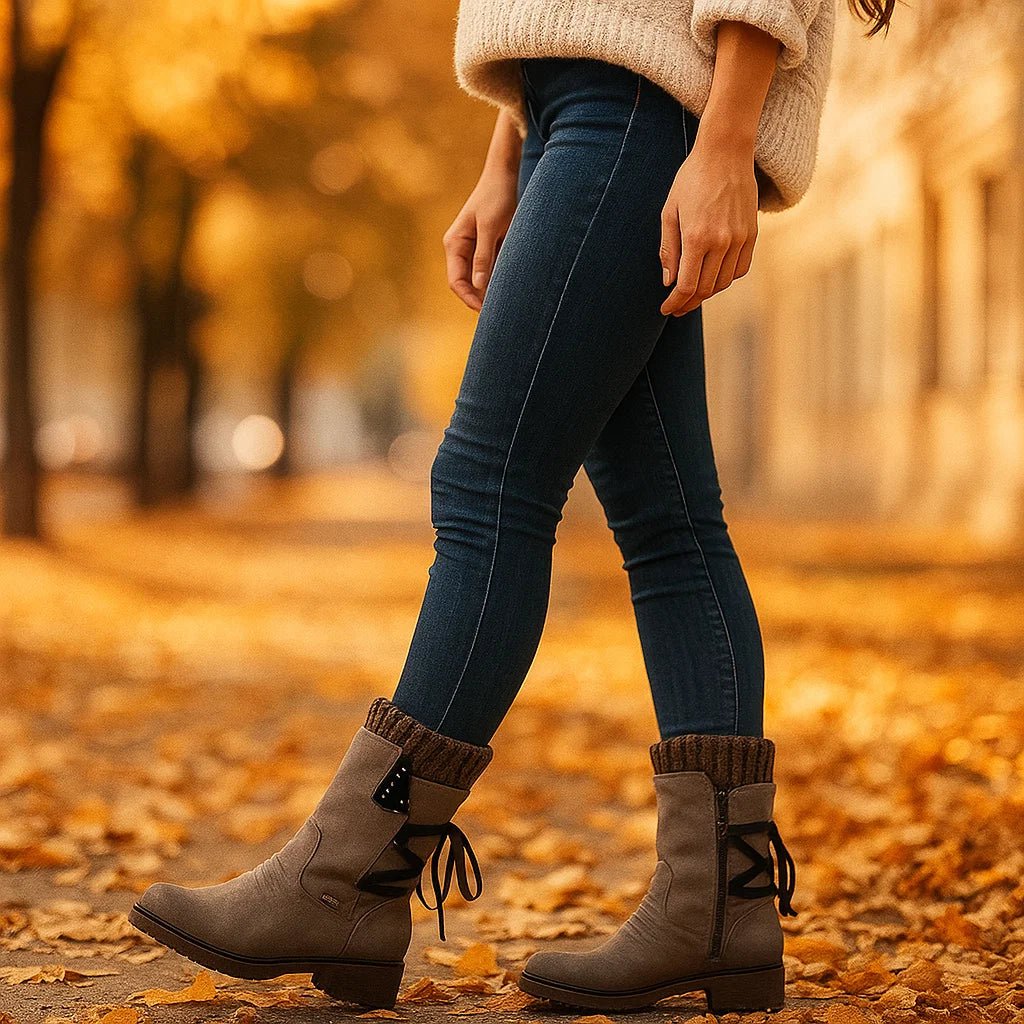 Stivaletti in Camoscio Femminili - Con Cintura