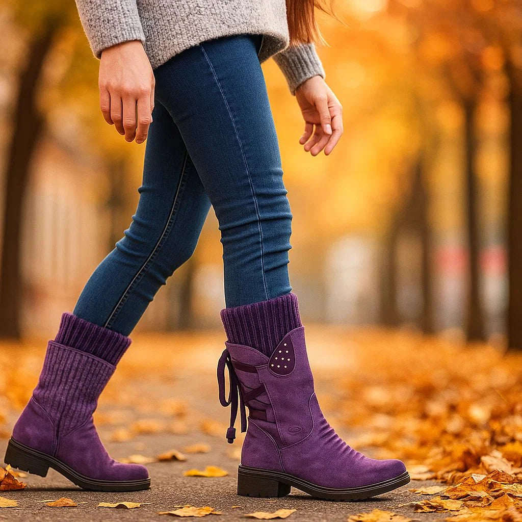 Stivaletti in Camoscio Femminili - Con Cintura