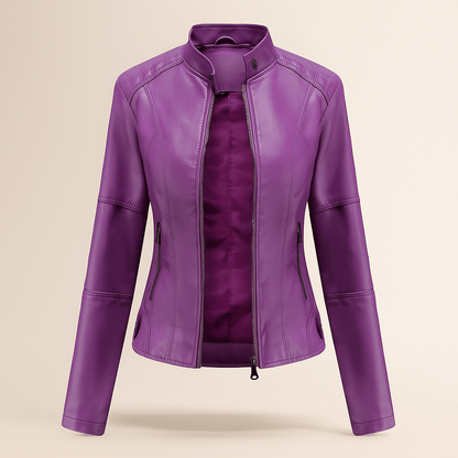 Giacca Slim Fit Donna - Collo Mao - Zip - Fino ai Fianchi