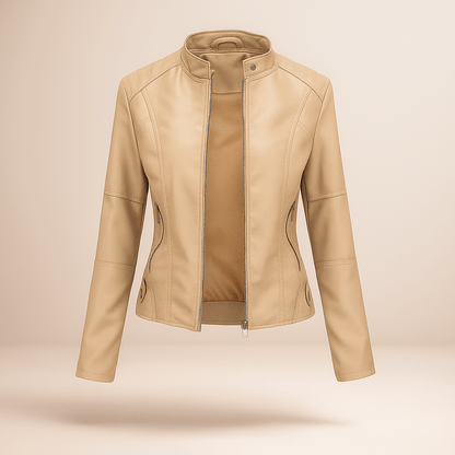 Giacca Slim Fit Donna - Collo Mao - Zip - Fino ai Fianchi