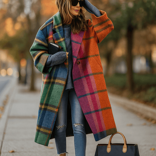 Milla - Cappotto Lungo Lana - Colori Caldi - Comfort Stile