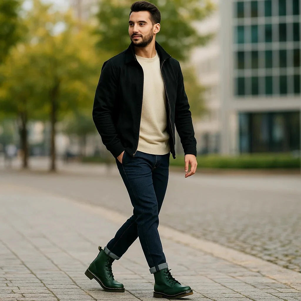 Stivali Botki - Calzature Eleganti in Pelle - Uomo