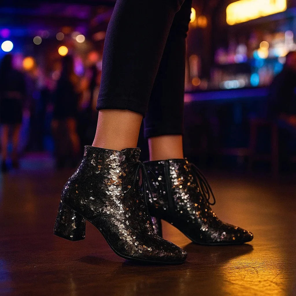 Stilla - Stivaletti Glitter con Paillettes - Bassi - Donna