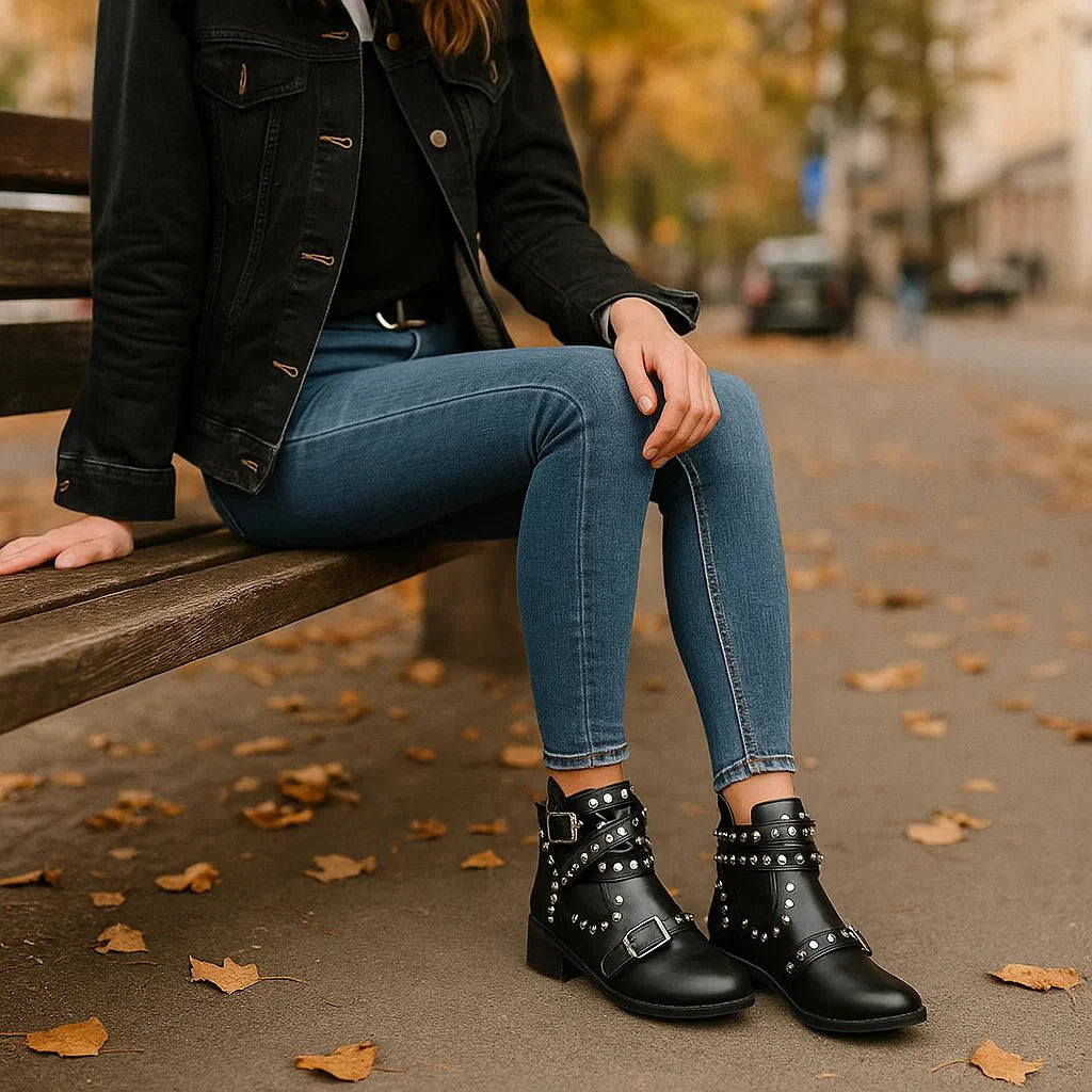 Stilla - Stivaletti Biker Donna - Anfibi - Cerniera Laterale