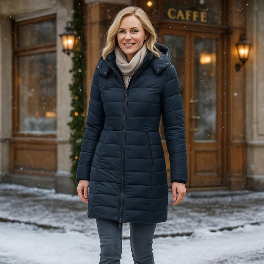 Stilla - Giacca Lunga Cappuccio - Fodera Morbida - Comfort alla Moda