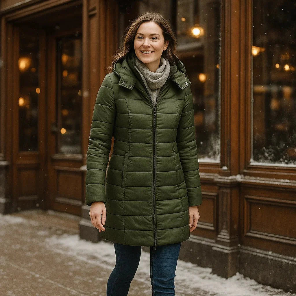 Stilla - Giacca Lunga Cappuccio - Fodera Morbida - Comfort alla Moda