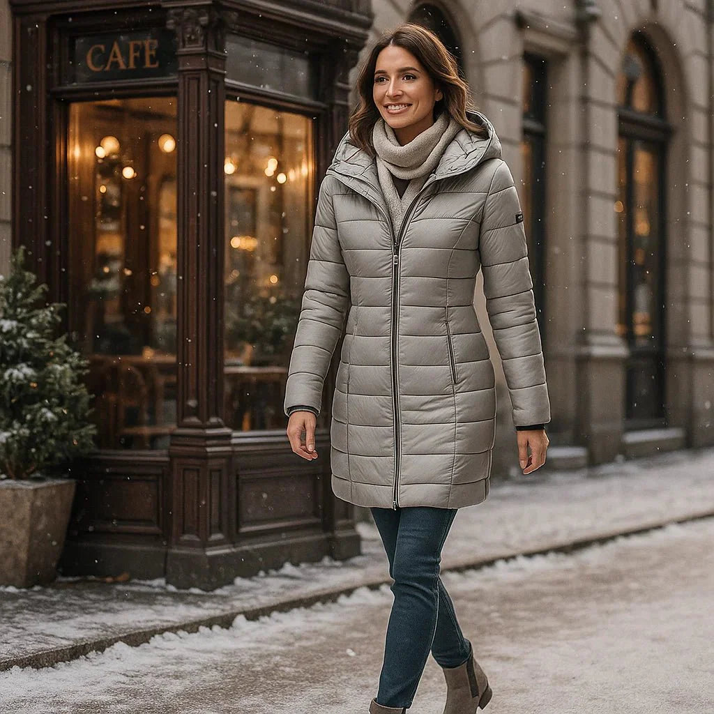 Stilla - Giacca Lunga Cappuccio - Fodera Morbida - Comfort alla Moda