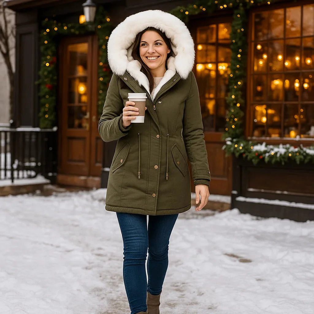Giacca Invernale Stilla - Elegante - Cappuccio - Bottoni - Calda - Stilosa