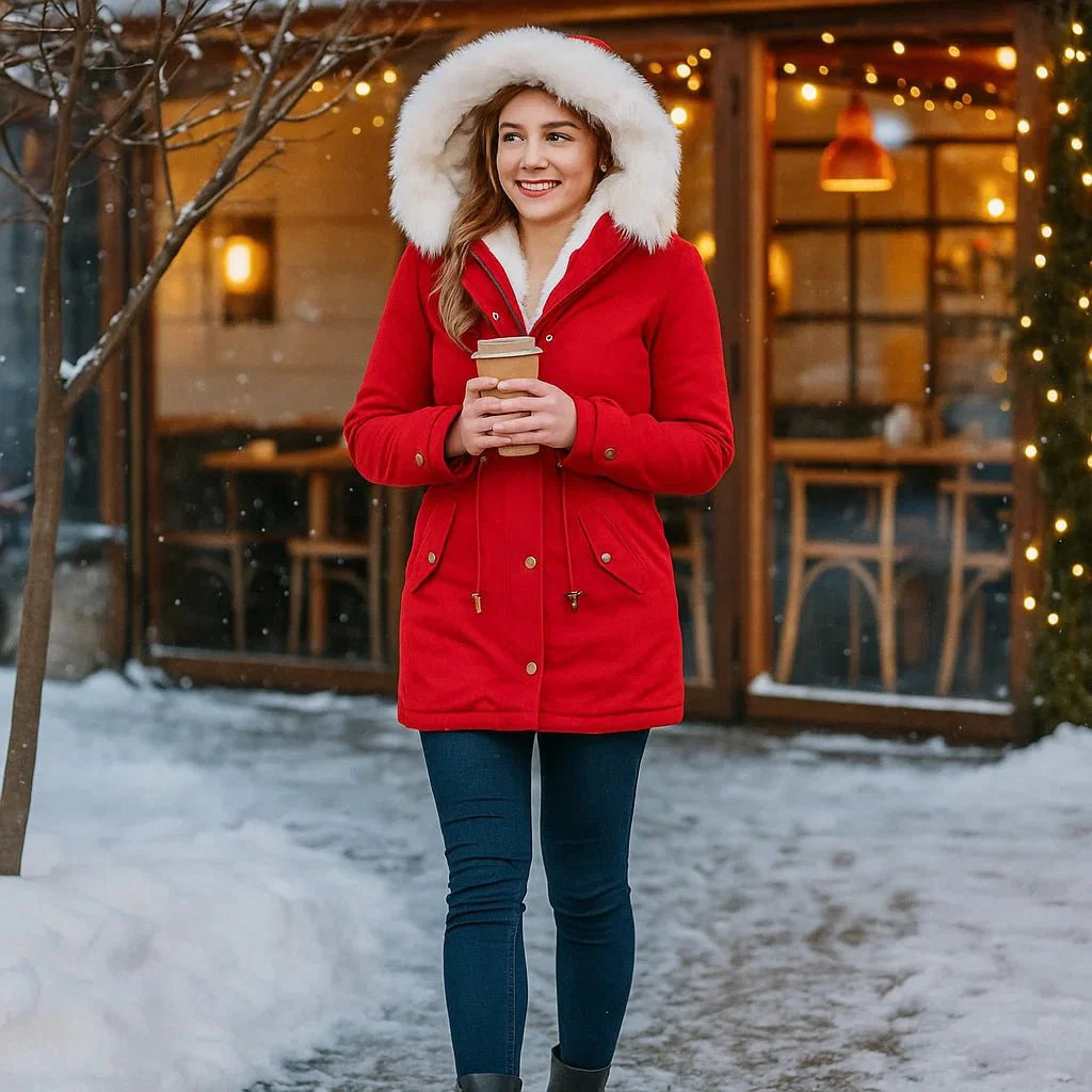 Giacca Invernale Stilla - Elegante - Cappuccio - Bottoni - Calda - Stilosa