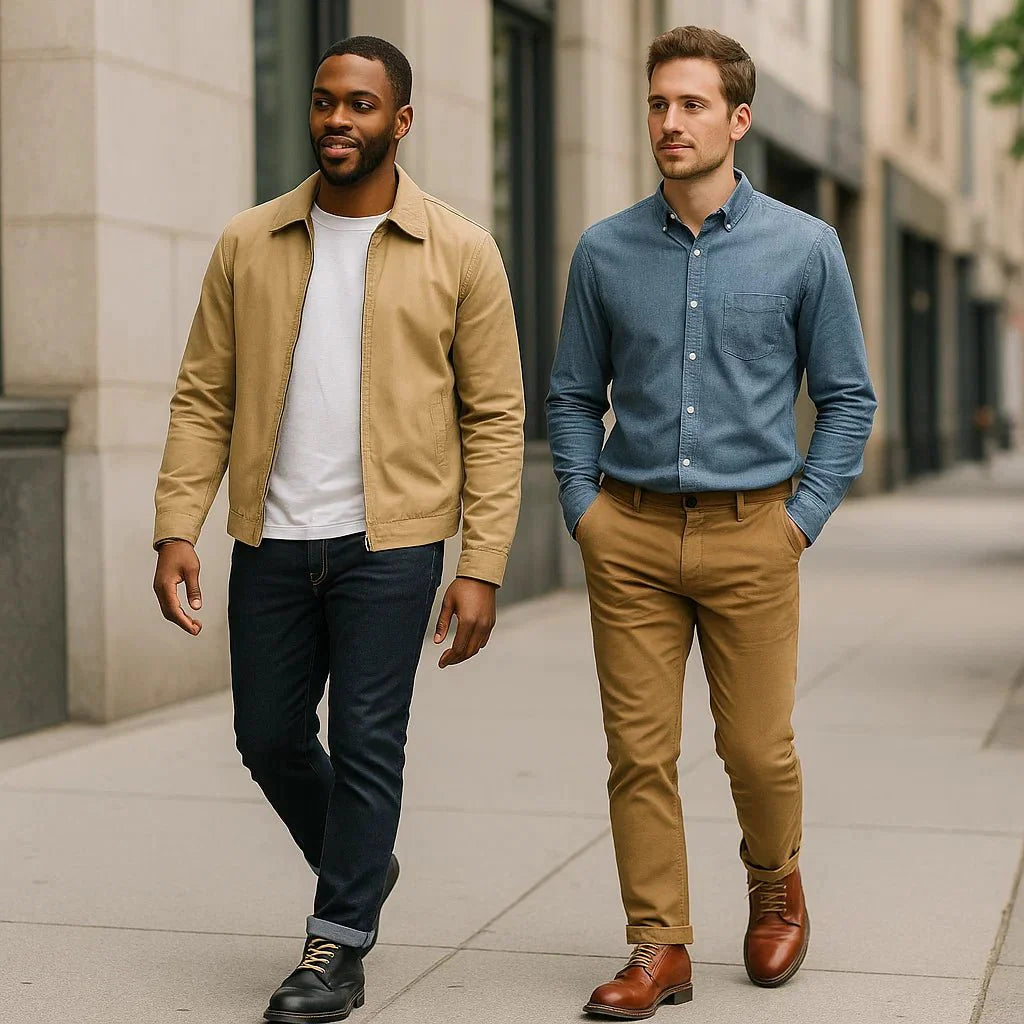 Stivaletti classici da uomo - pelle - eleganti - stringati