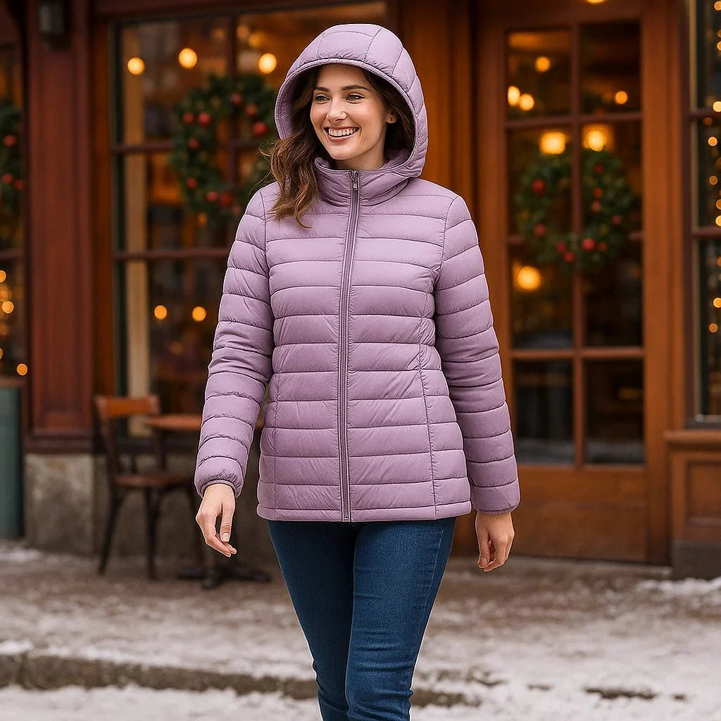 Giacca Piumino Ultralight con Cappuccio - Leggera - Ripiegabile - Imbottita