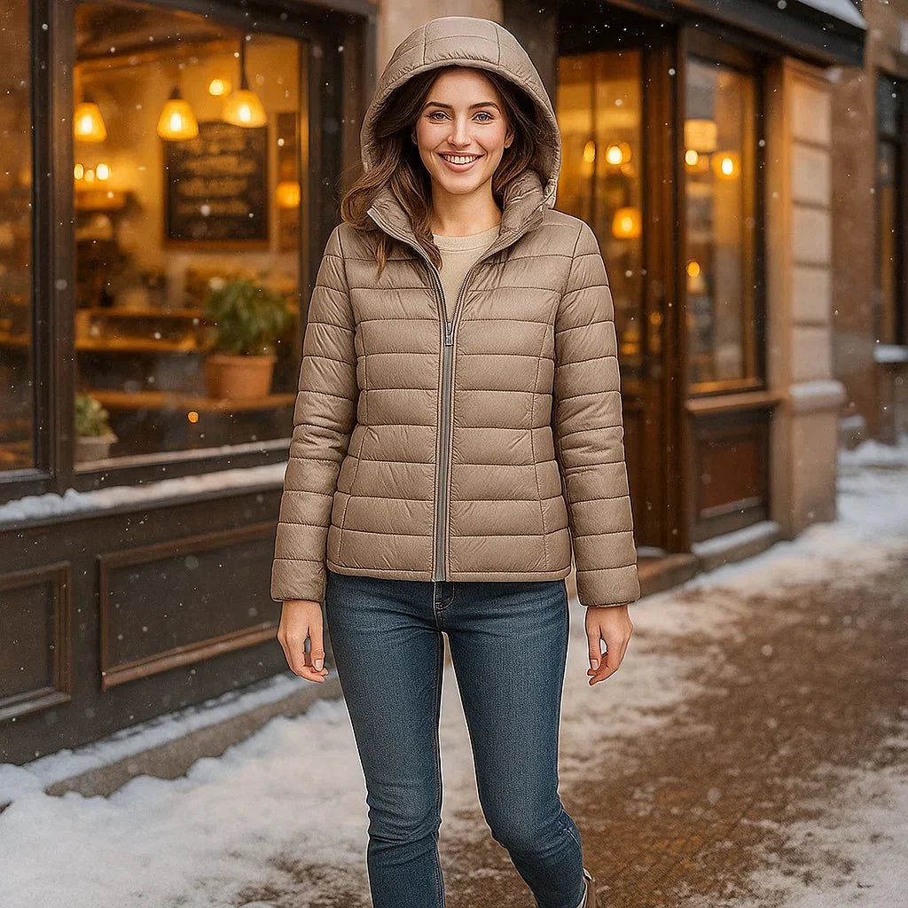 Giacca Piumino Ultralight con Cappuccio - Leggera - Ripiegabile - Imbottita