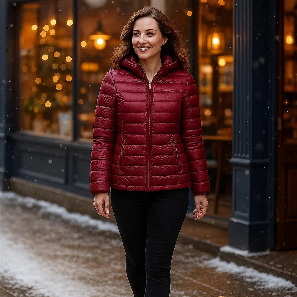 Giacca Piumino Ultralight con Cappuccio - Leggera - Ripiegabile - Imbottita