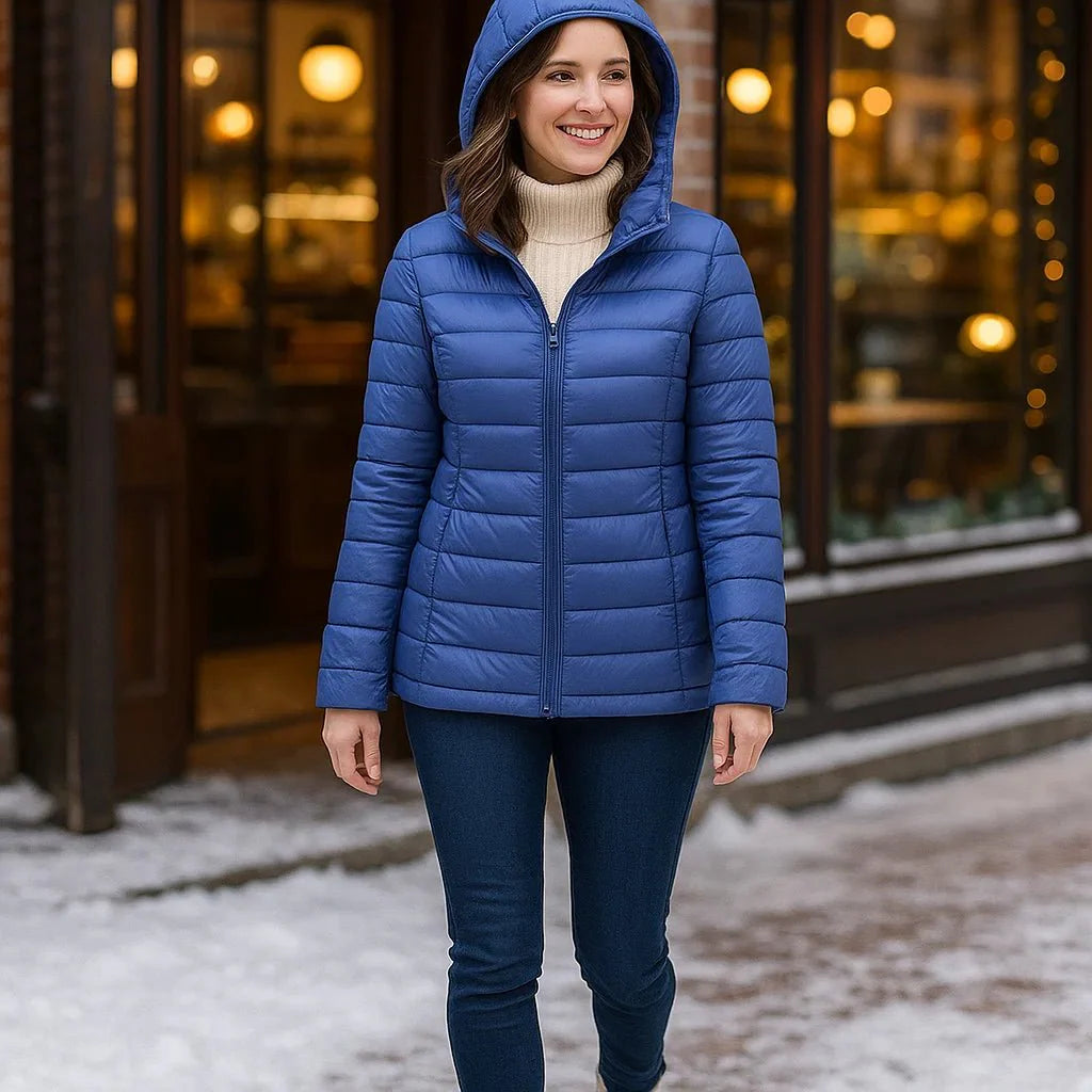 Giacca Piumino Ultralight con Cappuccio - Leggera - Ripiegabile - Imbottita