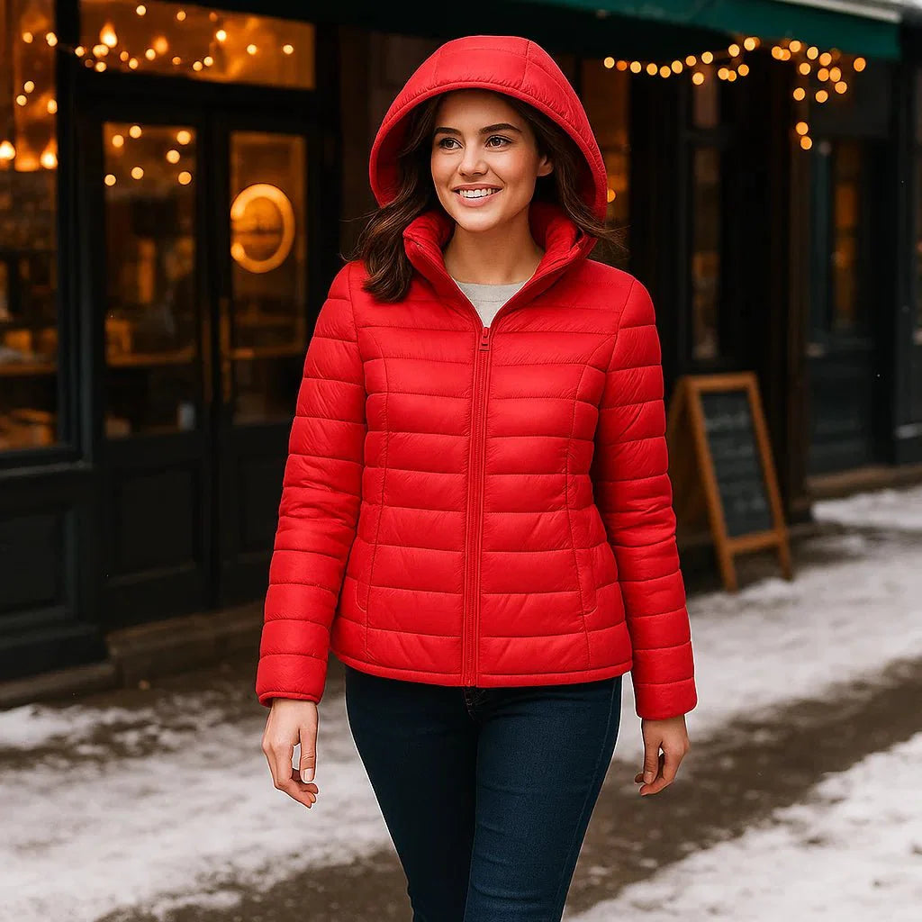 Giacca Piumino Ultralight con Cappuccio - Leggera - Ripiegabile - Imbottita