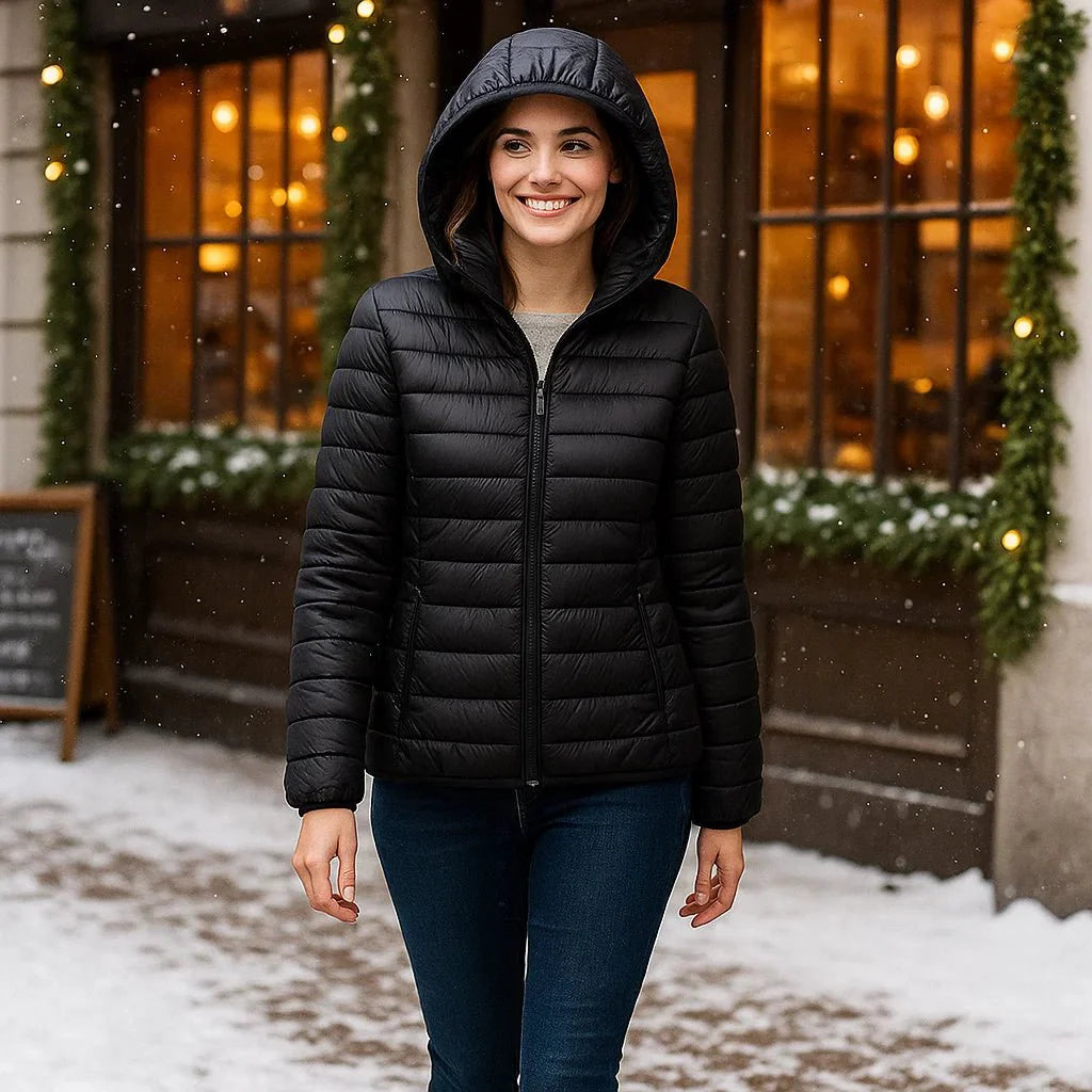 Giacca Piumino Ultralight con Cappuccio - Leggera - Ripiegabile - Imbottita