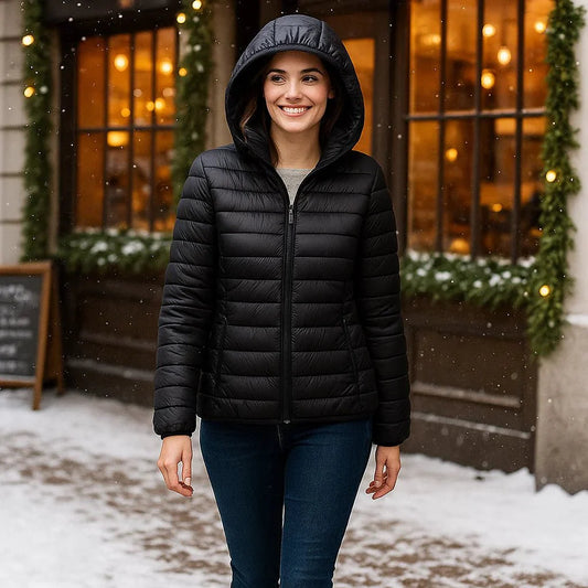 Giacca Piumino Ultralight con Cappuccio - Leggera - Ripiegabile - Imbottita