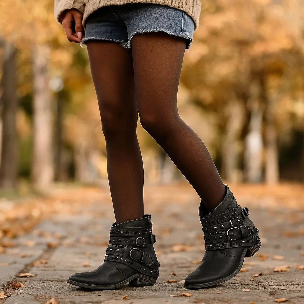 Stilla - Botki Vintage Joelle - Bottines Rétro Femme